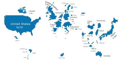 MAP: Countries scaled to equity market capitalization - Business Insider