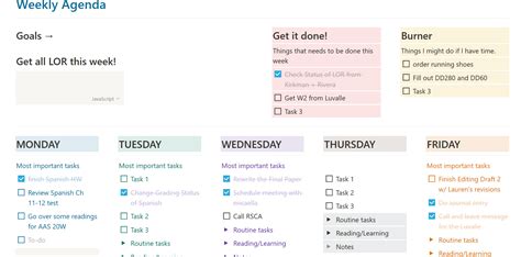 Notion Weekly Planner Template Free