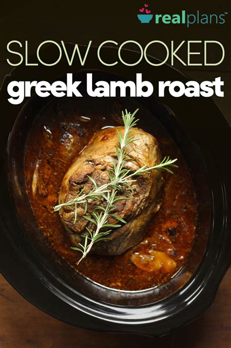 Slow Cooked Greek Lamb Roast Recipe | Real Plans