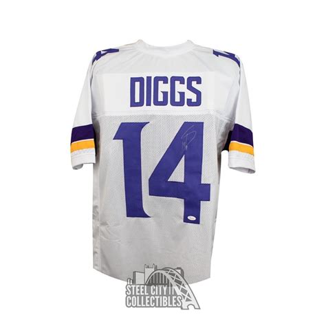 Stefon Diggs Autographed Minnesota Custom White Football Jersey JSA COA ...