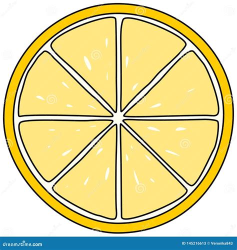 Slice of lemon icon stock vector. Illustration of slice - 145216613