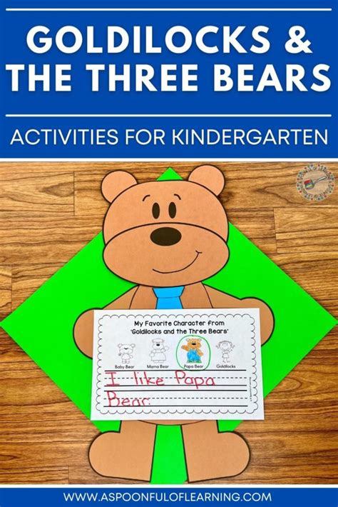 Goldilocks and the Three Bears Activities for Kindergarten - A Spoonful ...