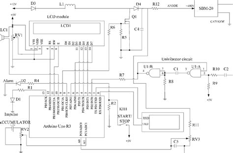 Circuit diagram of the Arduino microcontroller based system for... | Download Scientific Diagram