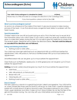 Fillable Online Echocardiogram: Types and What They Show Fax Email Print - pdfFiller