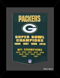 Framed Green Bay Packers Super Bowl/NFL Champions Dynasty banner. | Green bay