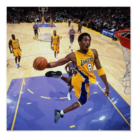 Kobe Bryant | Dunks Against the Nets Print | Zazzle.com | Kobe bryant ...