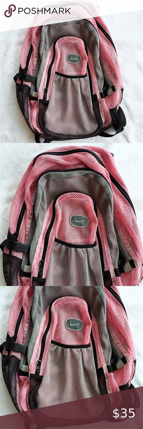 Nike mesh backpack pink and gray | Pink backpack, Mesh backpack, Nike mesh backpack