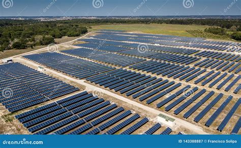 Aerial View of a Solar Panel Park Stock Image - Image of electronic, field: 143388887