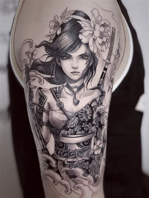 Ramón on | Female samurai tattoo, Geisha tattoo, Geisha tattoo sleeve