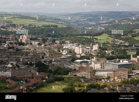 View of Elland , West Yorkshire , from Ainley Top , West Yorkshire Stock Photo - Alamy