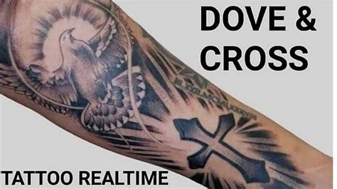 Dove And Cross Tattoo Designs