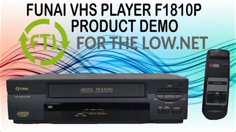 FUNAI VHS PLAYER WITH AC/DC POWER OPTION F1810P PRODUCT DEMONSTRATION ...