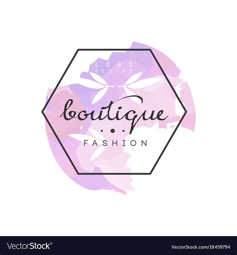 Boutique fashion logo badge for clothes shop Vector Image