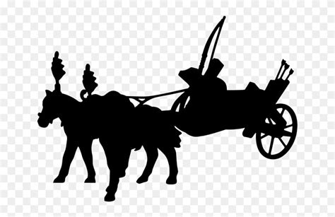 Transparent Chariot Clipart Black And White - Buck Doe Fawn Silhouette ...