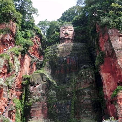 giant 2 millenia old buddha statue, leshan scenic area, china | Giant buddha, Leshan, Buddha