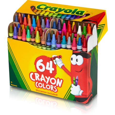 Crayola Crayon Box with Sharpener 64 Pack | BIG W