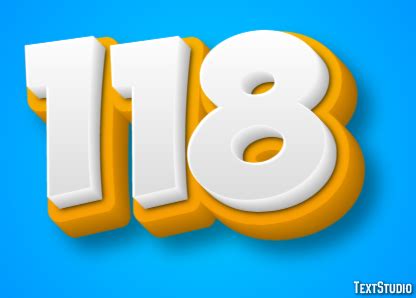 118 Text Effect and Logo Design Number