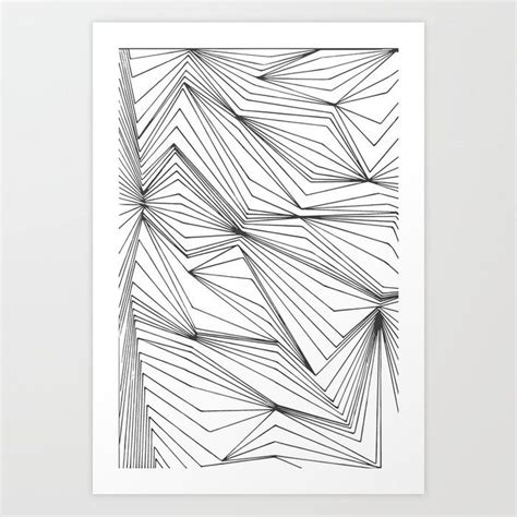 Buy Zig Zag Lines Black Art Print by mattstoll. Worldwide shipping available at Society6.com ...