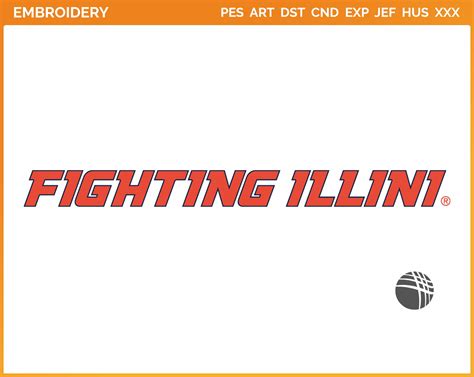 Illinois Fighting Illini - Wordmark Logo (2014) - College Sports Embroidery Logo in 4 sizes & 8 ...