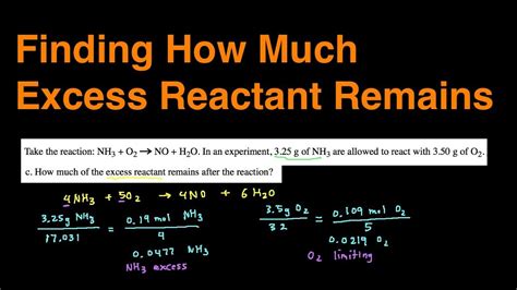 How To Find Excess Reactant Consumed - The mass of excess reactant. - Download Free books PDF ePub