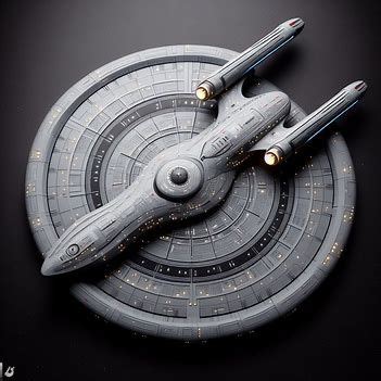 Top View of Star Trek Tellarite Starship on Black Background - Image Creator from Microsoft ...