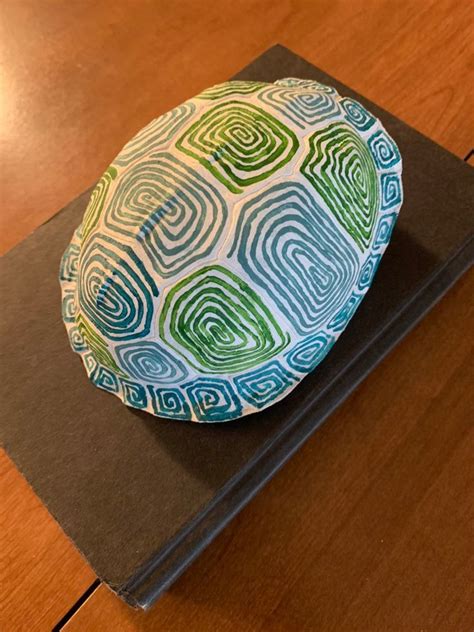 Excited to share this item from my #etsy shop: Spiral Painted Turtle Shell #art #painting # ...