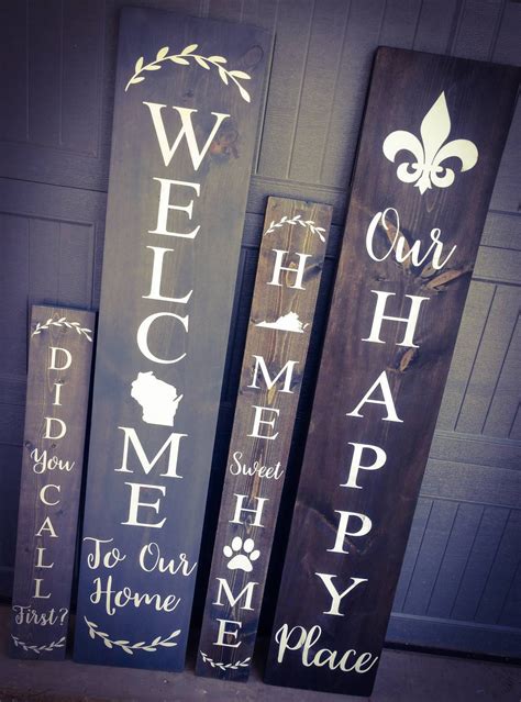 Farmhouse Custom Welcome Sign Choose Your Size & Color Wooden Rustic Decor, Custom Wood Sign ...