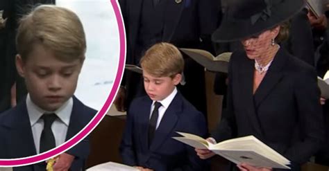 Royal fans spot Prince George 'wiping away tears' during funeral