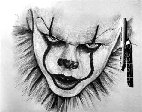 Pennywise portrait sketch by Cleicha on DeviantArt