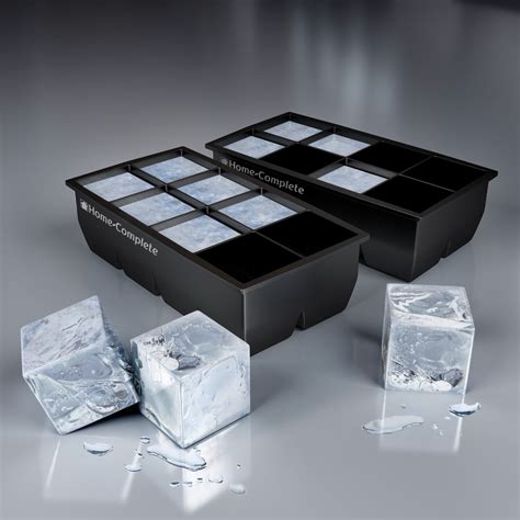 TripleClicks.com: Ice Cube Trays - 2 Large Silicone Pack - 16 Giant 2 Inch Ice Cubes Molds ...