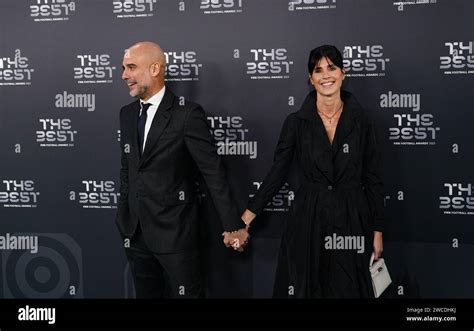 Pep Guardiola and Cristina Serra arriving for The Best FIFA Football ...