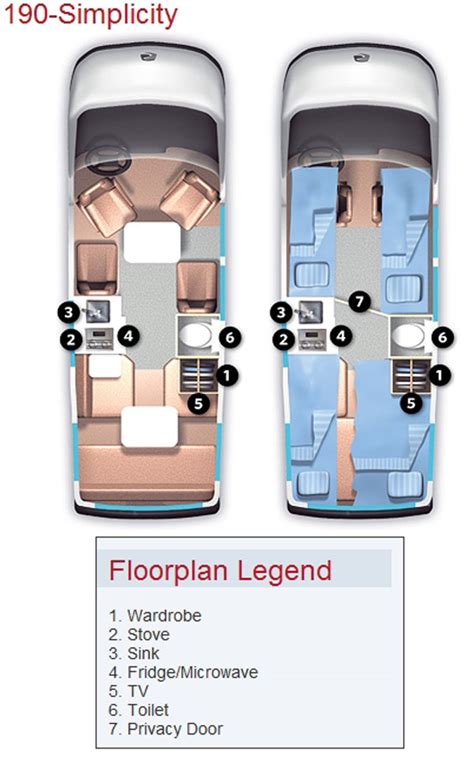 Roadtrek 190 Popular Floor Plan - FLOOR KJH