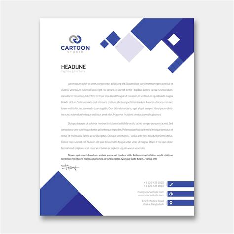 Letterhead template PSD file | Premium Download