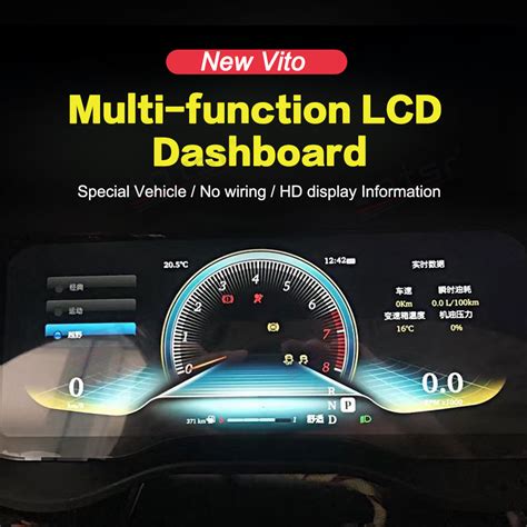 Car Screen Digital Cluster For Mercedes-Benz Vito LCD Dashboard Instrument Panel GPS Navigation ...