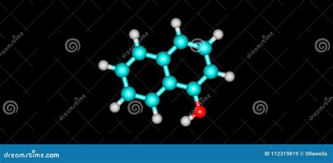 Naphthol Structure Isolated on Black Background Stock Illustration - Illustration of biomarker ...