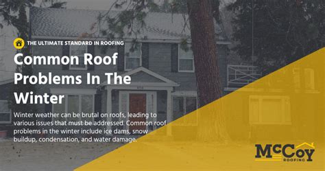 Common Roof Problems In The Winter | McCoy Roofing