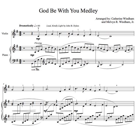 God Be With You Medley (Sheet Music for Violin and Piano) – Melkim Publishing