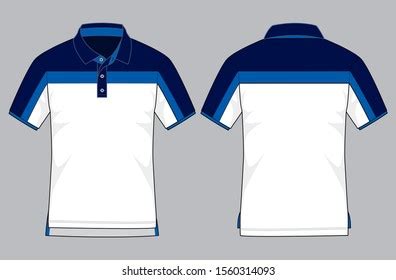 555 Navy Blue Polo Shirt Template Stock Vectors and Vector Art ...