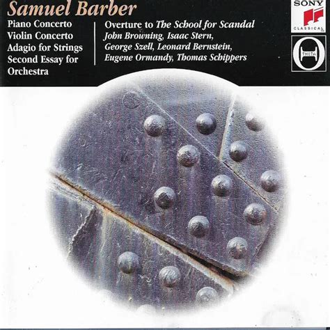 SAMUEL BARBER - Piano Concerto, Violin Concerto, Etc (CD, Comp) £10.99 - PicClick UK