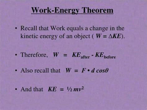 PPT - Work-Energy Theorem PowerPoint Presentation, free download - ID:5571805