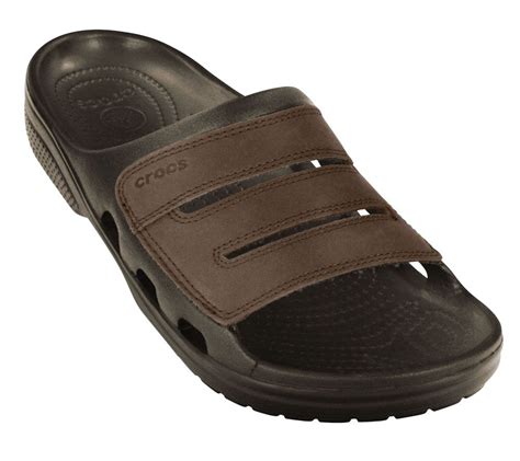 Crocs Men's Yukon Leather Slide Sandals - Page 1 — QVC.com