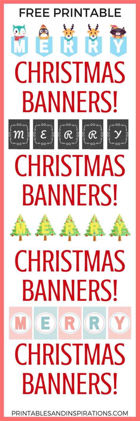 Free Printable Merry Christmas Banners! - Printables and Inspirations