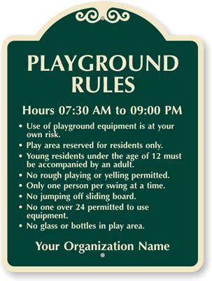 Custom Playground Signs - Custom Play Yard Signs Online