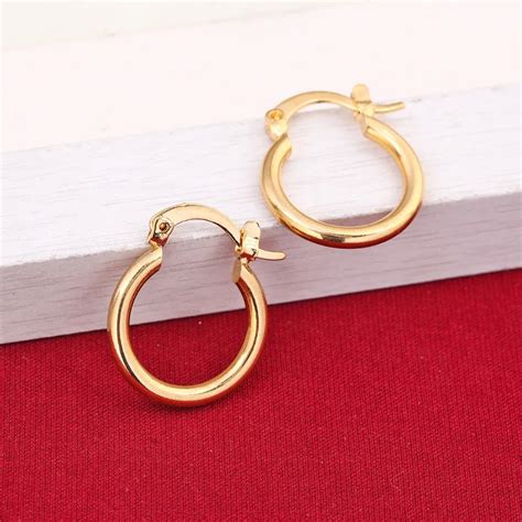 24K Gold Earrings Fashion New Model Earrings Dubai Ethiopian African Europe Golden Jewelry-in ...
