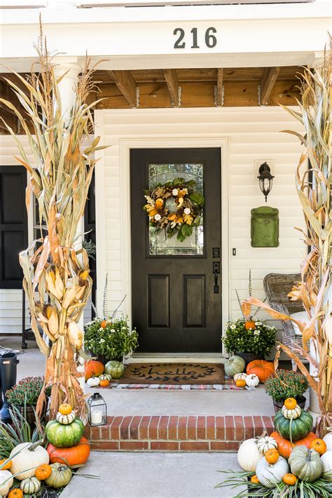 20 Top Pictures Corn Stalks Decorations Ideas - 67 Fall Porch Decorating Ideas Outdoor Fall ...