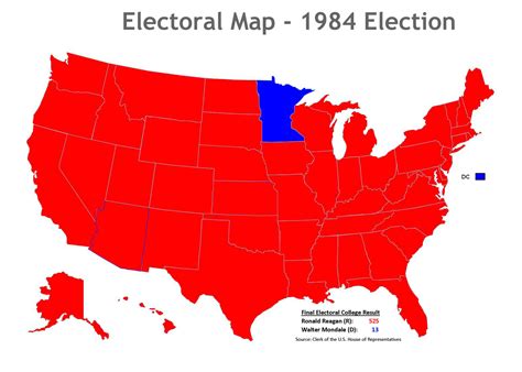 Electoral Map - 1984 US Presidential Elections [1545 × 1103] : r/MapPorn