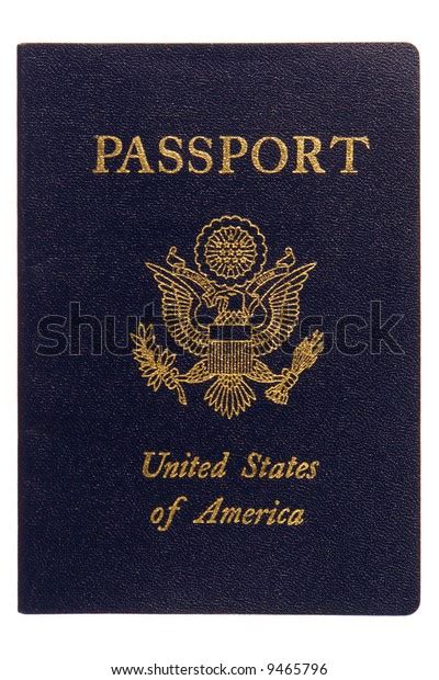 American Passport Cover Close Isolated On Stock Photo (Edit Now) 9465796