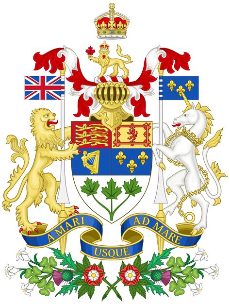 the coat of arms of canada is shown in this file, which includes two lions and three