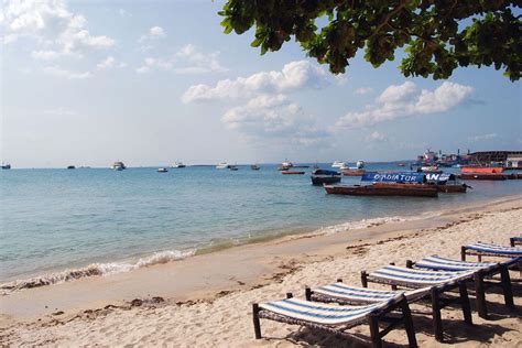 One of the small Stone Town beaches on Zanzibar Island, Tanzania