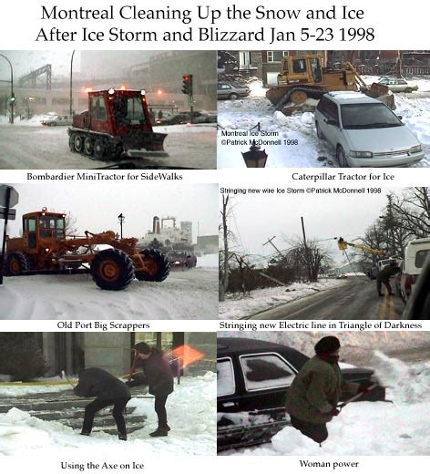 Montreal Ice Storm 1998 Gallery 3 Snow removal